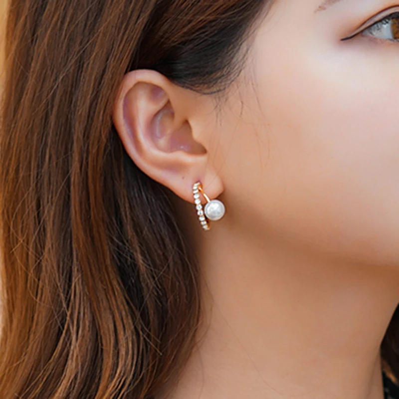Xinwei темпераментные жемчужные серьги для женщин минималистичные модные