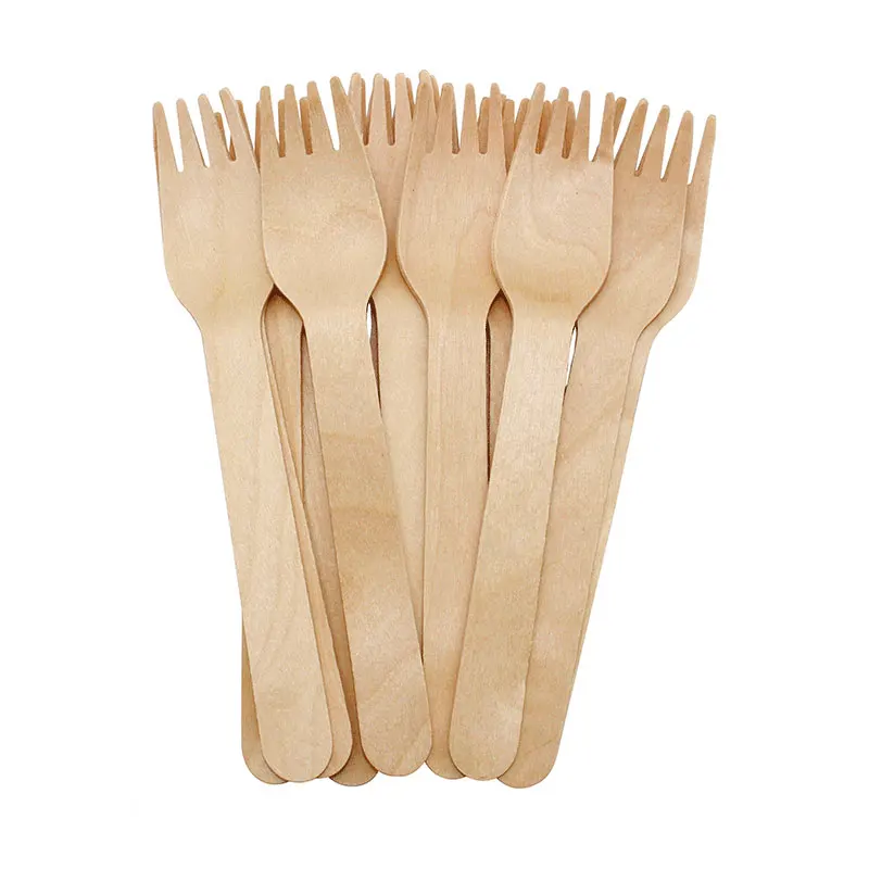 

Custom eco friendly natural disposable cooking utensil set salad spoon fork wood