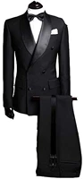 new mens suit 2 pieces formal business wedding blazer suit double breasted blazer pant black gray dark brown