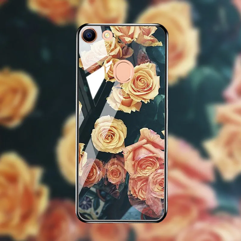 Чехол из закаленного стекла для OPPO F7 F9 A5 A3S чехол s Star Space силиконовый чехол с краями для Vivo V9 Y85 чехол Coque Funda Bumper - Цвет: M029
