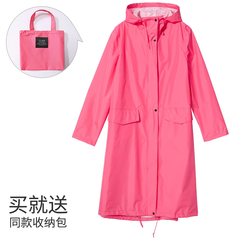 

Women New Stylish Long Raincoat Waterproof Rain Jacket with Hood