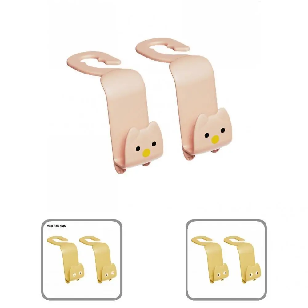 

2Pcs Practical Headrest Mount Storage Hanger Car Seat Hook Stable Keep Tidy