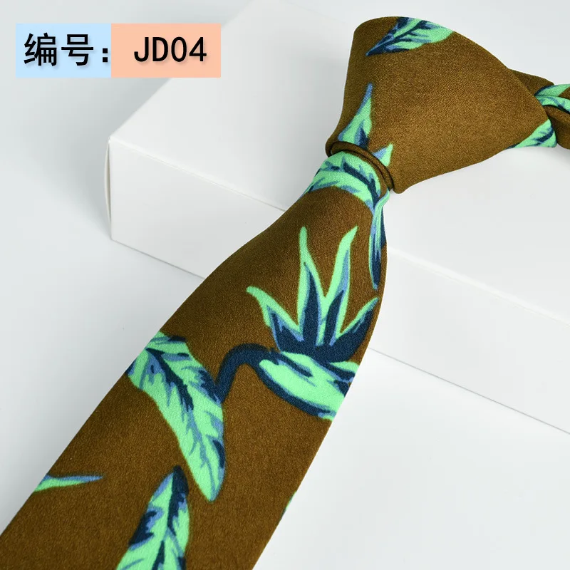 

Men's leisure narrow 7cm printing leisure men's and women's College style student tie foreign trade fancy cotton tie new style