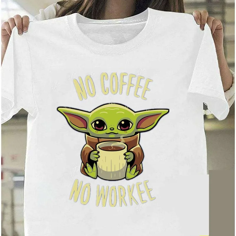 Детская футболка Yoda Mandalorian Space Мужская унисекс Cute хип хоп топы футболки с