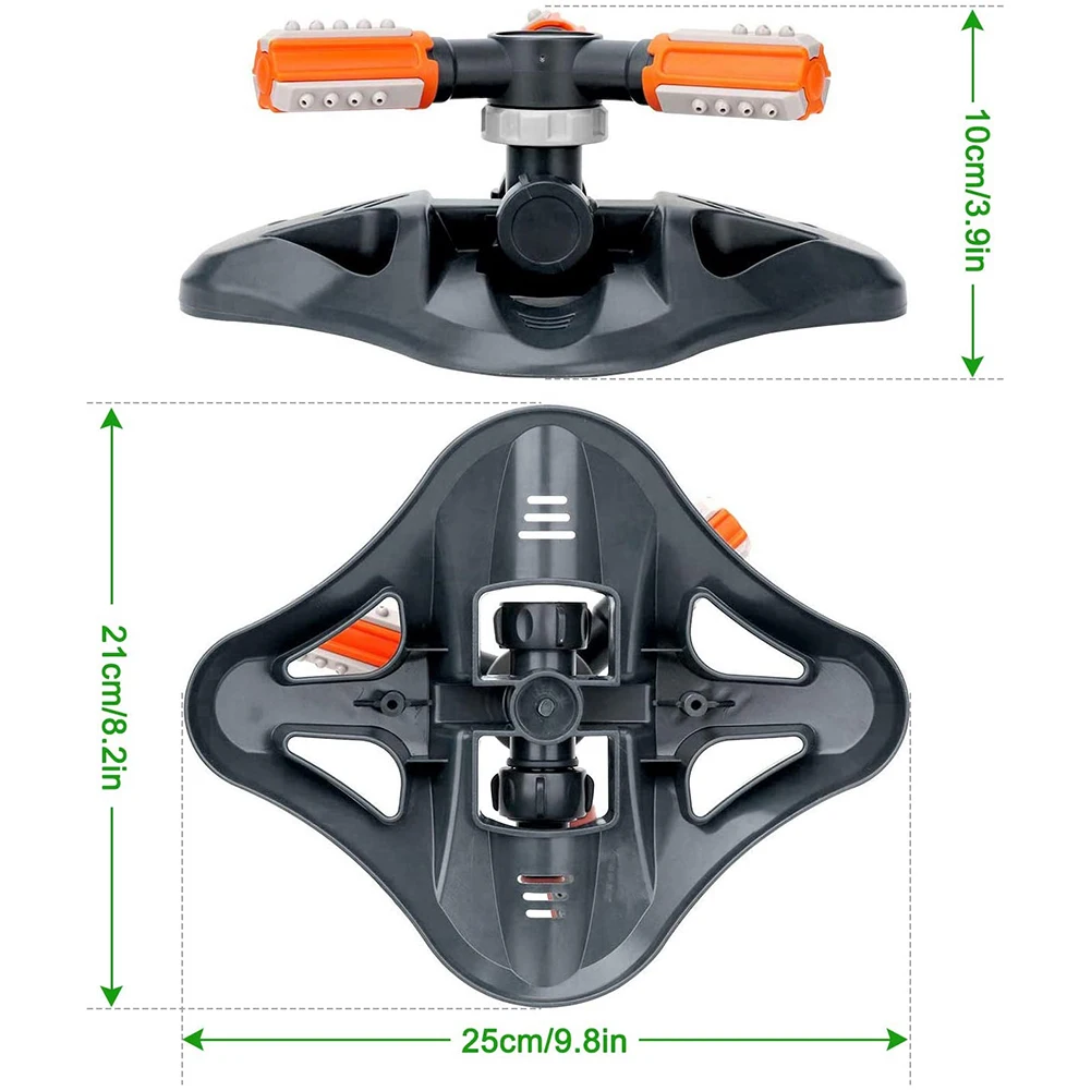 

Garden Sprinkler Lawn Irrigation Drip ABS Garden Sprinklers 3 Arms Nozzles Watering Grass Lawn Rotary Irrigation Tool
