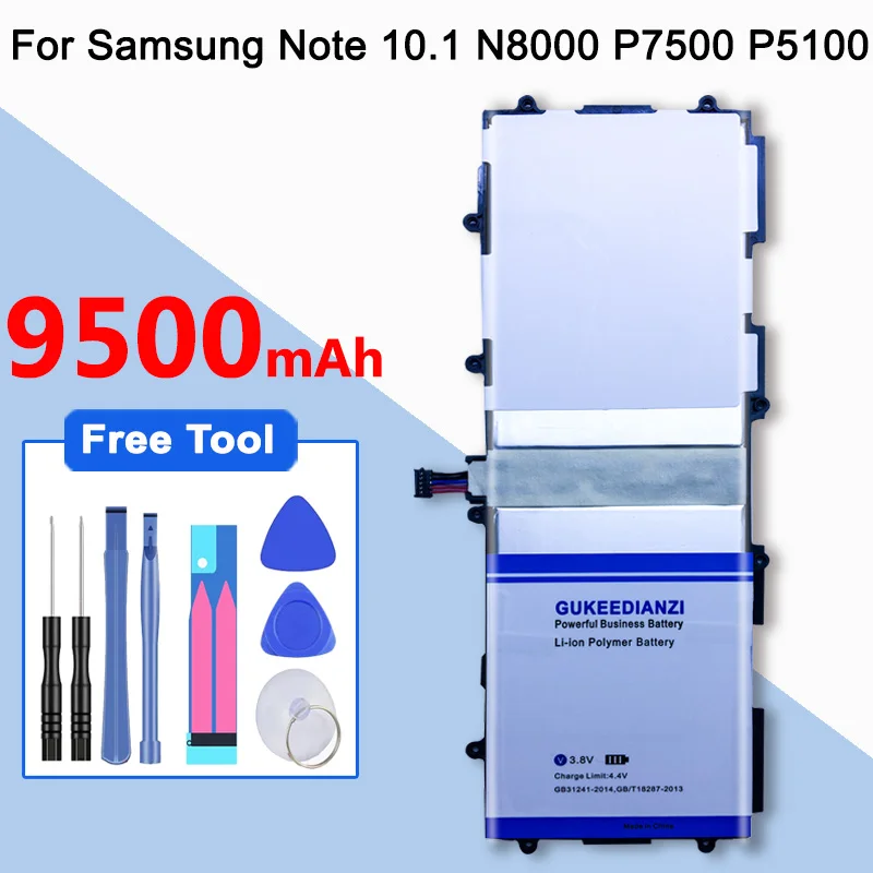 GUKEEDIANZI SP3676B1A(1S2P) 9500 мАч планшеты PC батарея для samsung GALAXY Note 10,1 GT N8000 N8010 P7500 P7510 Tab 2 P5100 P5110