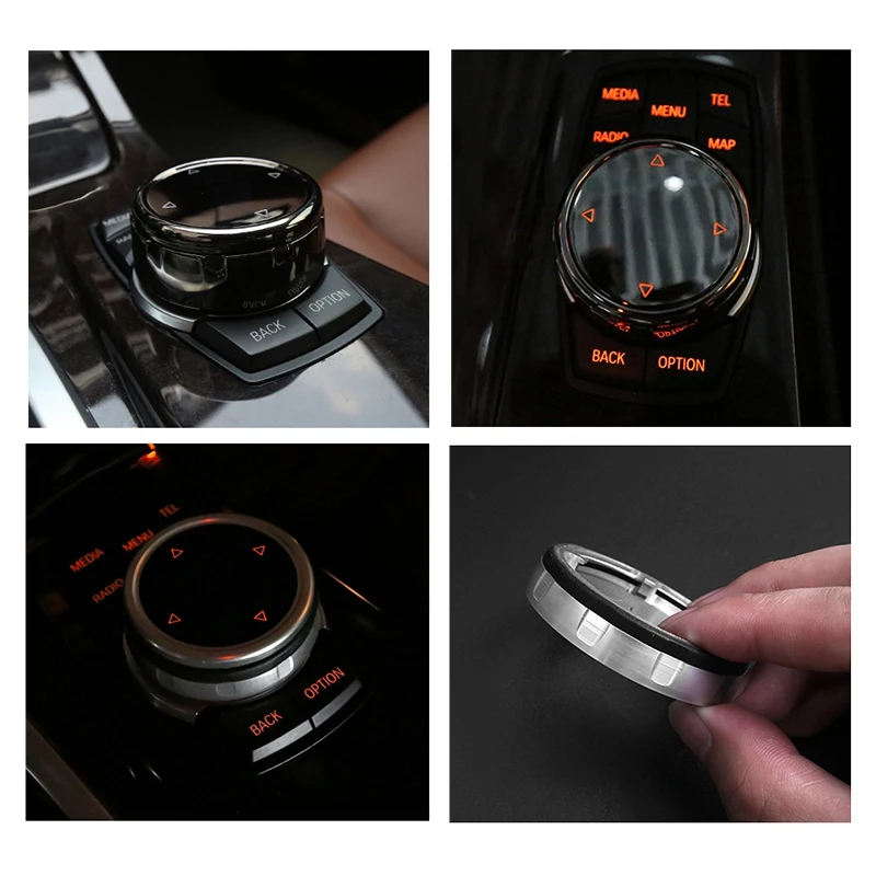 

for IDrive Car Multimedia Button Cover Trim Knob Sticker for -BMW F10 F18 F07 F20 F21 F06 F12 F30 F01 F02 F25 F26