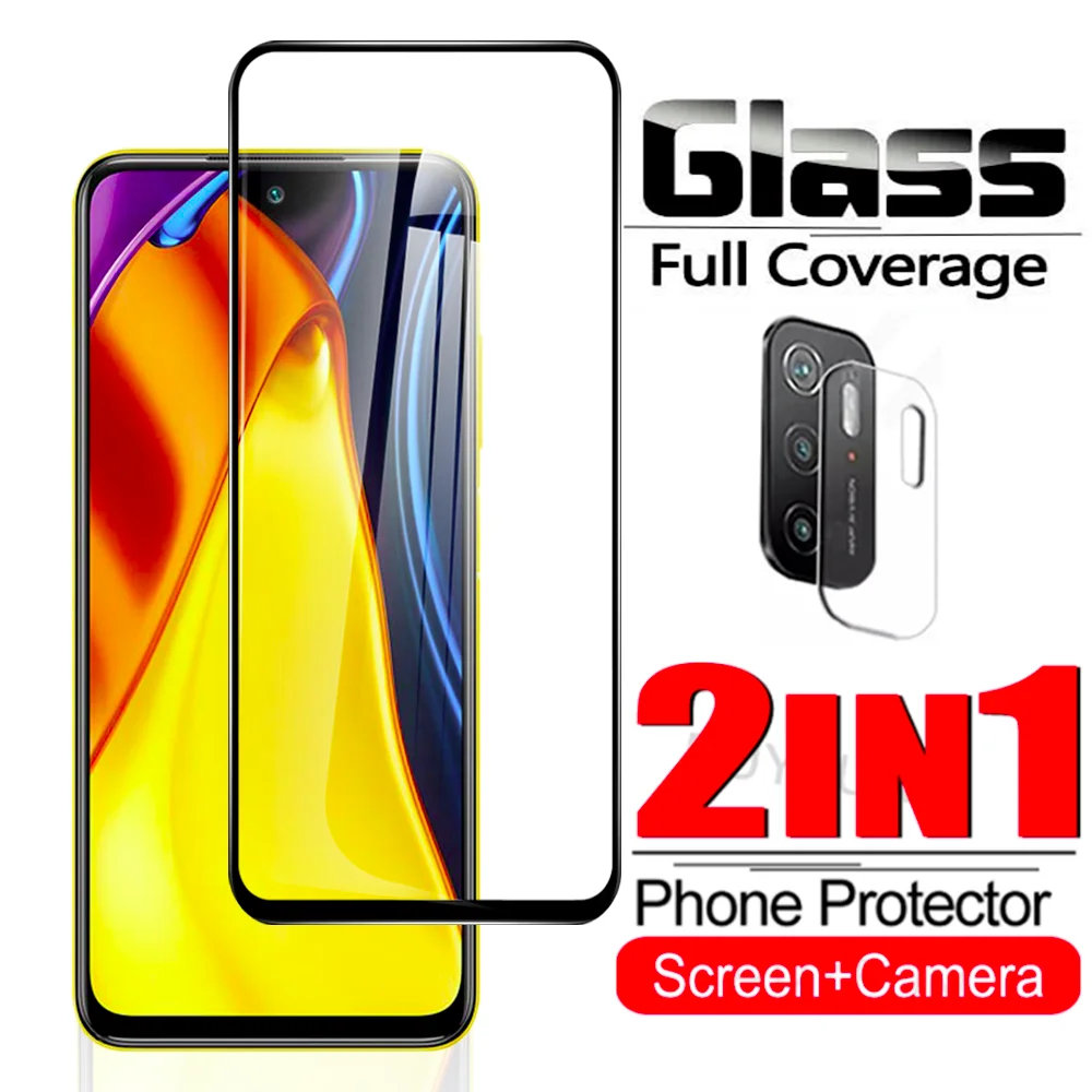 

Screen + Camera Protector For Xiaomi Poco M3 Pro 5G 6.5 inche Tempered Glass Screen Protector For Xiaomi Poco M3 Lens glass