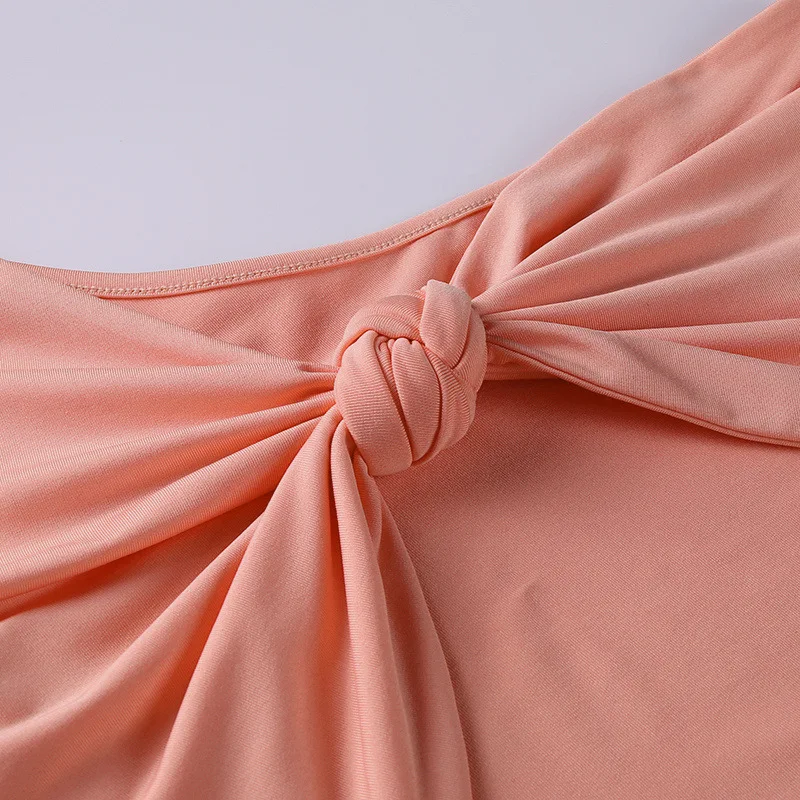 

Women's Single Sleeve Off Shoulder Vest 2021 Summer New Sexy Twisted Chest Top Ladies Streetwear Bustier Top Y2k Top