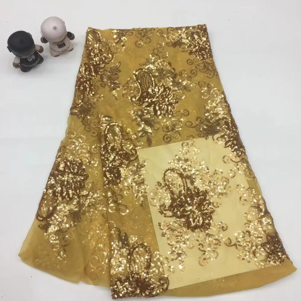 

NaXiu Sequin Lace Fabric 2020 High Quality African Lace Fabric Beautiful Luxury French Lace Fabric for Nigeran Dress