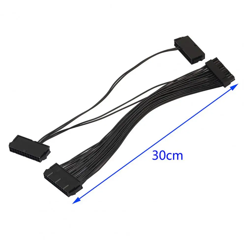 

Power Supply Cable Stable Transmission Wear-resistant Three Way 24-pin Motherboard Power Supply Connector for Computer