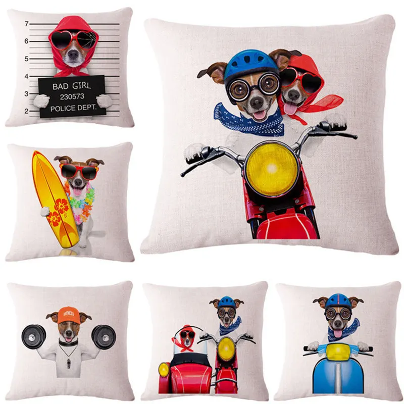 Мультяшная собака забавная Милая подушка для домашних животных езды на