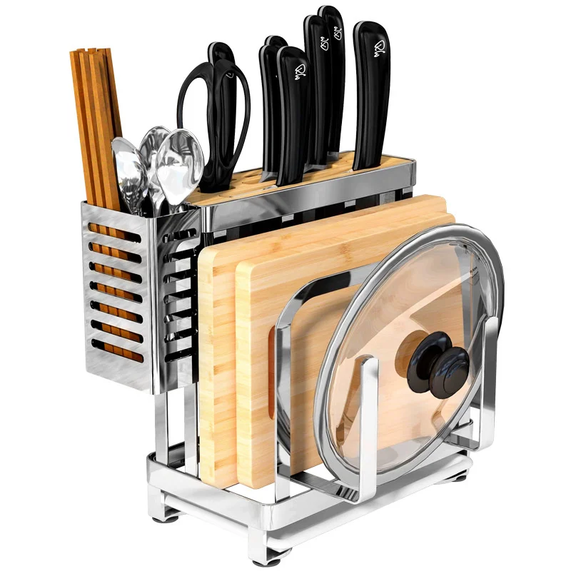 

304 stainless steel knife holder kitchen supplies knife shelf stand kitchen knife cutting board kitchen accessories organizer