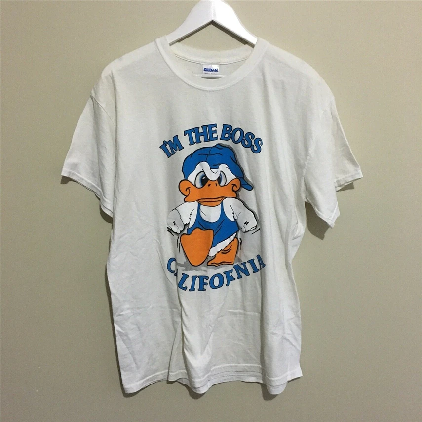 I'M The Boss California Duck винтажный буф Футболка с принтом Мужская большая популярная