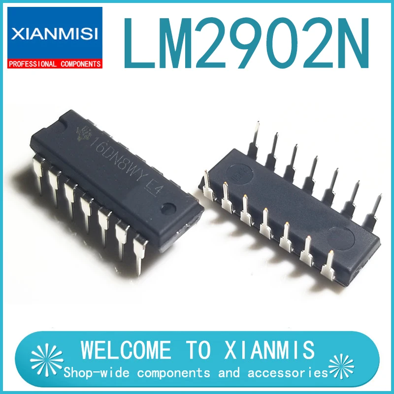 10 шт. LM2902 LM2902N LM2902P DIP14 | Электронные компоненты и принадлежности