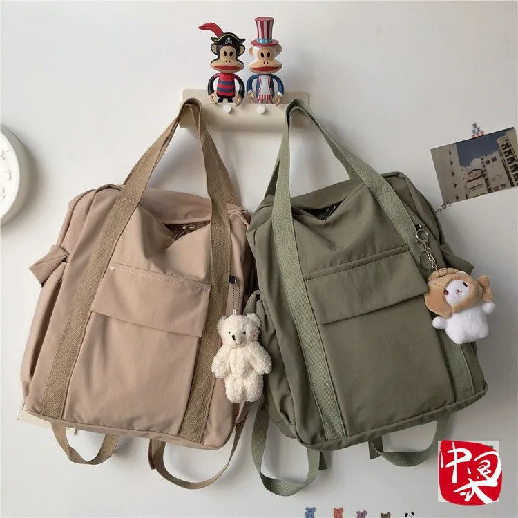 

Girls Ins Japanese Harajuku Girl Backpack Mori Literature and Art Small Fresh Schoolbag Female Simple and Versatile Backpack