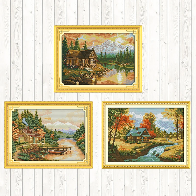 Осенние наборы для вышивки пакет стежка крестиком рукоделие вышивка шаблоны 14ct