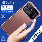 Смартфон M11 Ultra, 7,3 дюйма, 16 ГБ, 1 ТБ, 48 Мп + 64 мп, распознавание лица, 4G