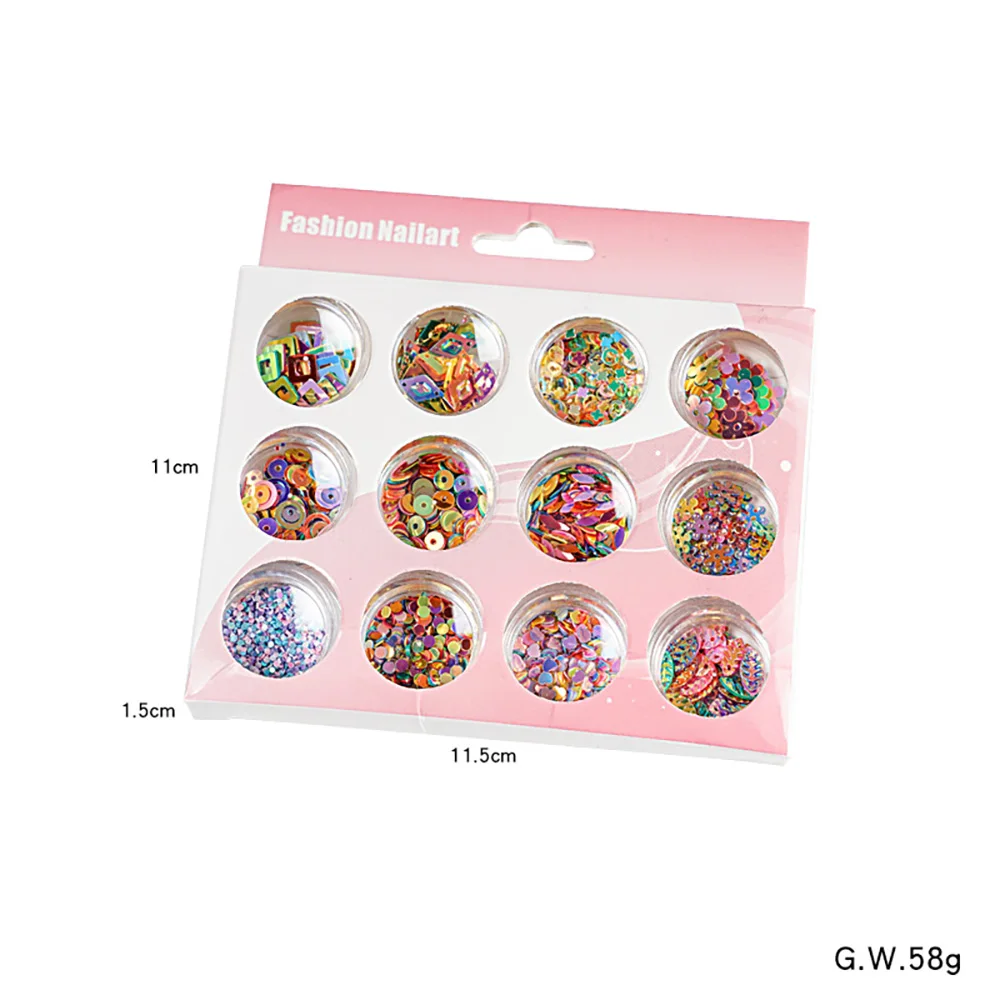 

1Box Mixed Luminous Nail Laser Sequins DIY Nail Art Decorations