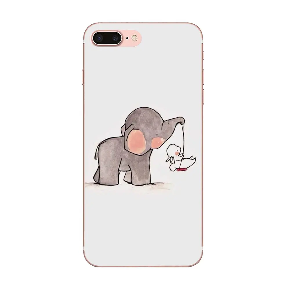 Детский узор в виде слона из ТПУ лучше всего подходит для Xiaomi CC9E Mi3 Mi4 Mi4i Mi5 Mi 6 6X 8 9 SE