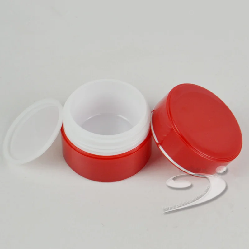 Ярко-красные/белые многоразовые бутылки мини-банка для макияжа крем