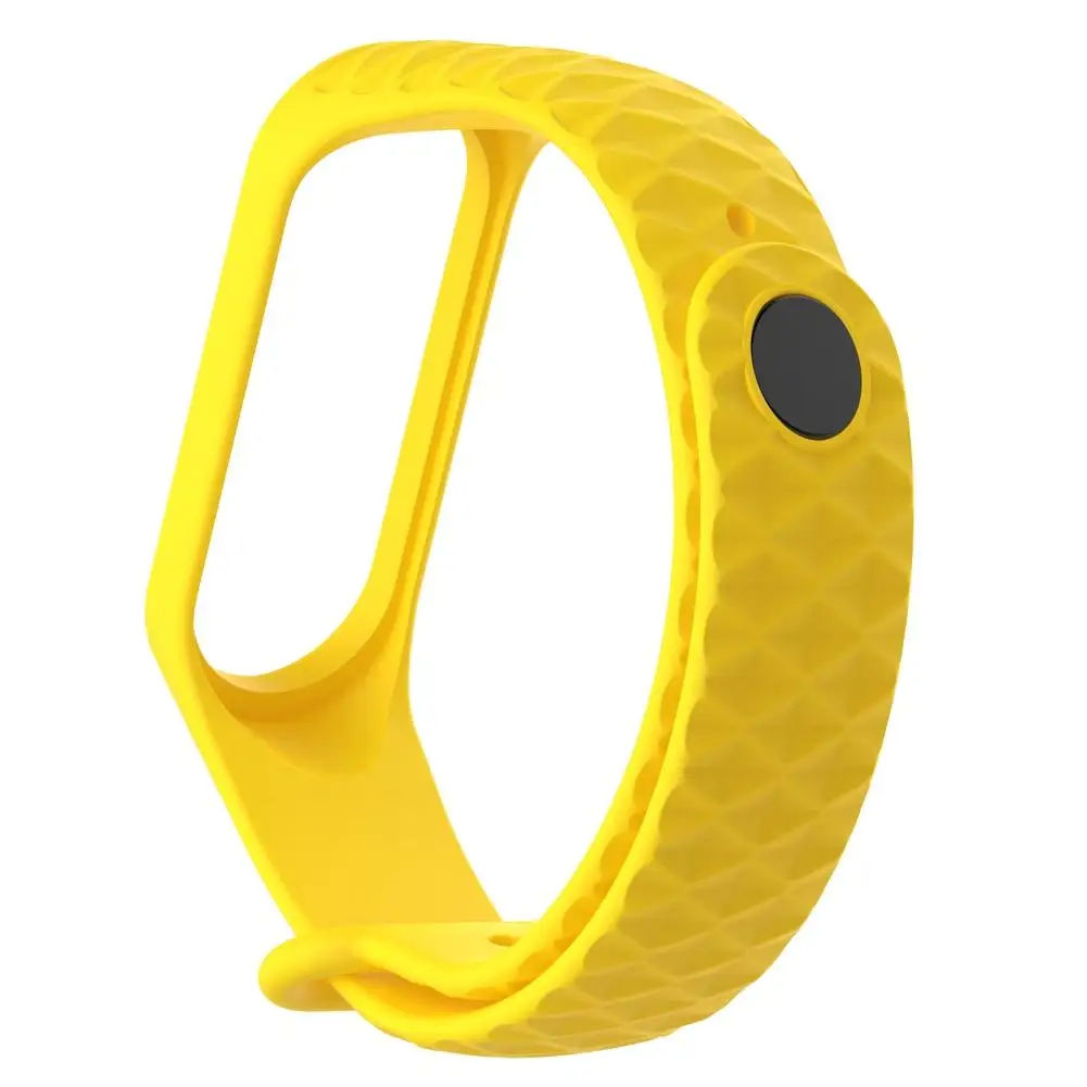rhombus grain solid color smart bracelet wrist strap band for xiaomi mi band 34 wearable devices smart accessories free global shipping