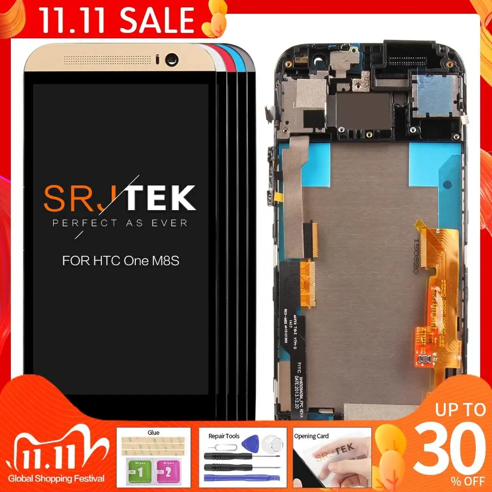 

100% оригинал 5 "для HTC один M8s ЖК-дисплей сенсорный Экран с рамкой HTC M8S Дисплей планшета Ассамблеи Запчасти для авто 1920x1080