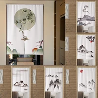 partition curtain cloth non punching household decorative landscape half door curtain kitchen shower curtain