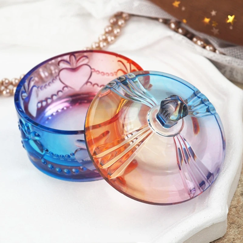 

Cute Gift Boxes with Lids Resin Mold Heart Jewelry Storage Box Container Resin Casting Silicone Molds DIY Art Crafts