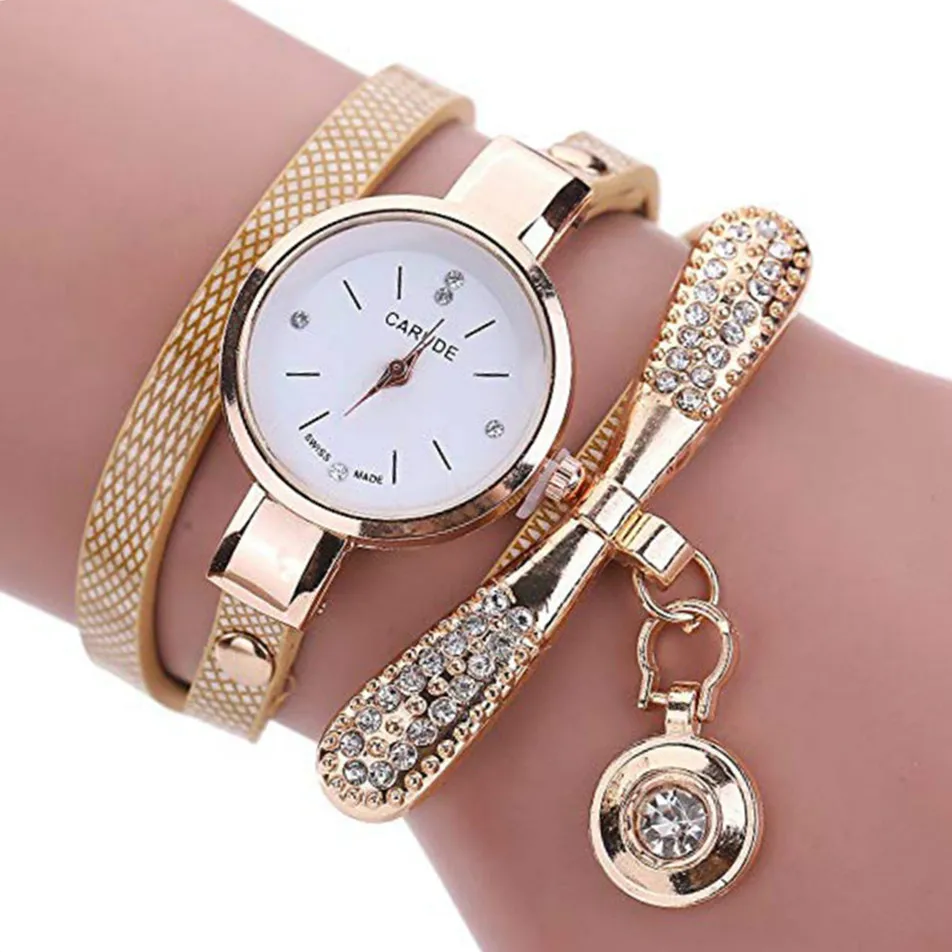 

Women Watches Fashion Casual Bracelet Watch Women Multilayer Rhinestone Analog Quartz Watch Clock Female Montre Femme Hand Decor