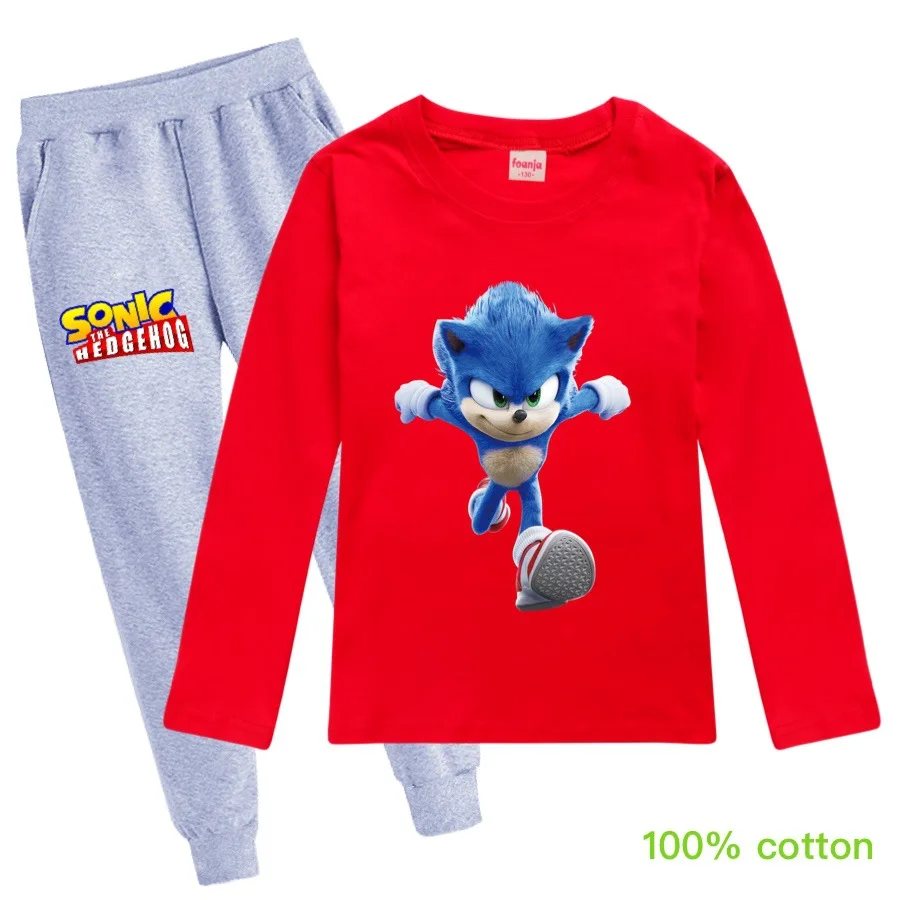 Новинка 2021 пижамный комплект для маленьких детей хлопковая футболка с длинным