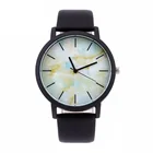 Роскошные Кварцевые часы с мраморным ремешком и кожаным ремешком для мужчин и женщин, модные наручные часы, часы для мужчин, женские часы 8O69