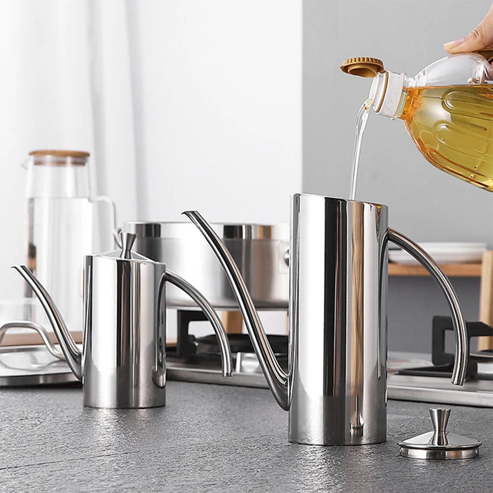 HOT Oil Can Bottle Dispenser with Drip-Free Spout 304 Stainless Steel Kitchen Tool TI99 |
