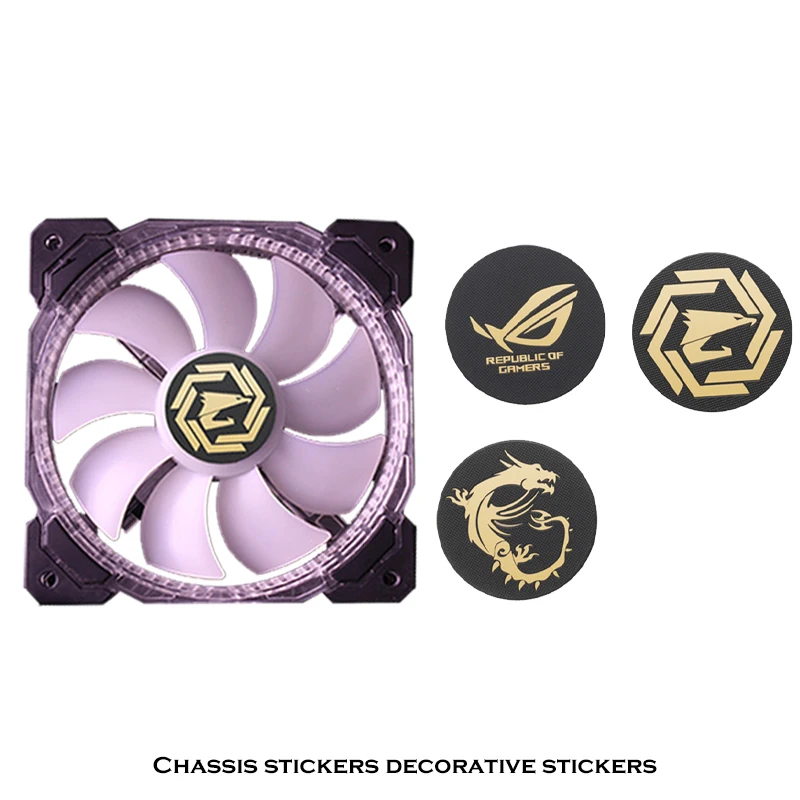 Металлическая Наклейка для ПК чехол Fan ROG MSI AORUS позолоченная наклейка
