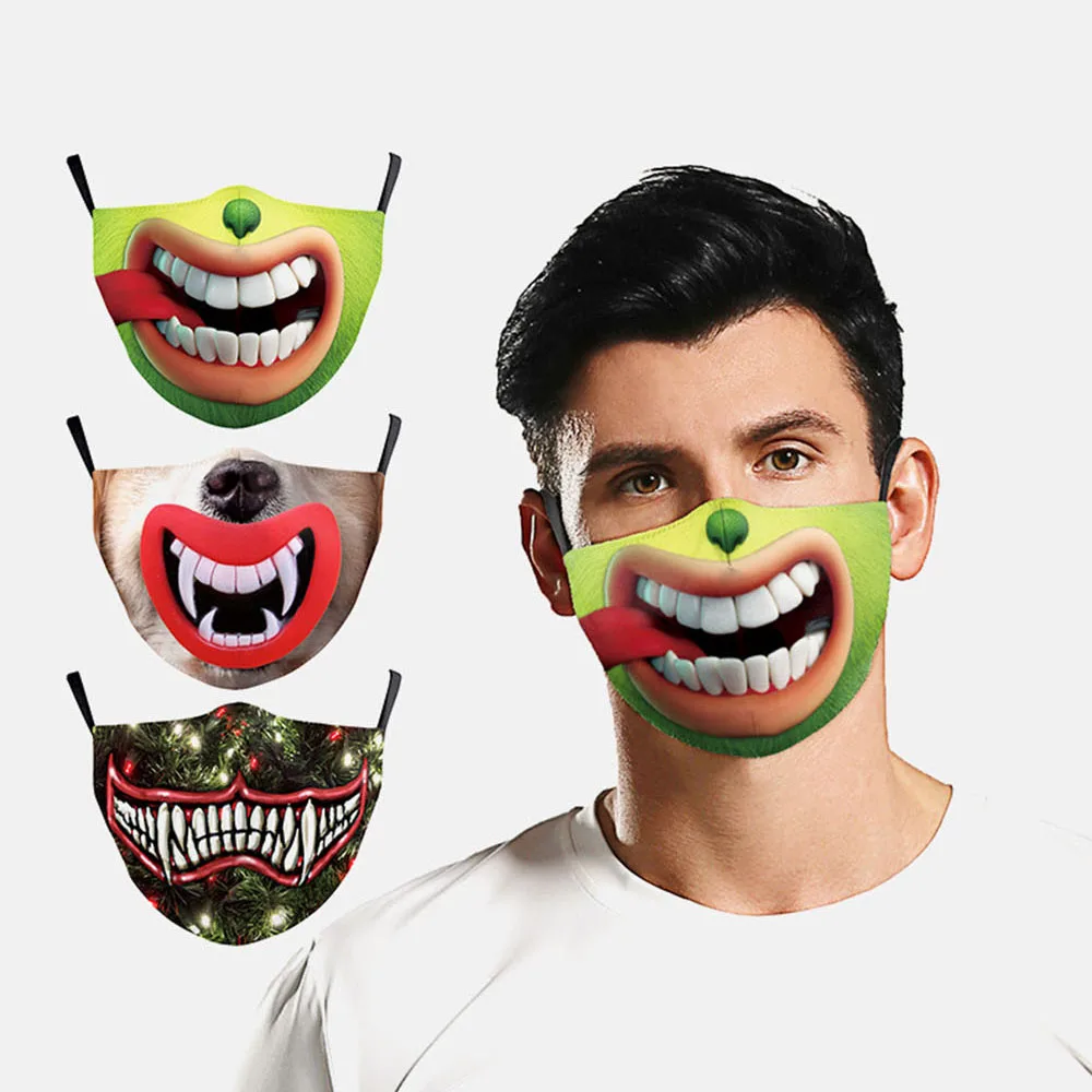 Забавные Grinch рот Косплэй Для женщин мужчин маски унисекс уход за кожей лица