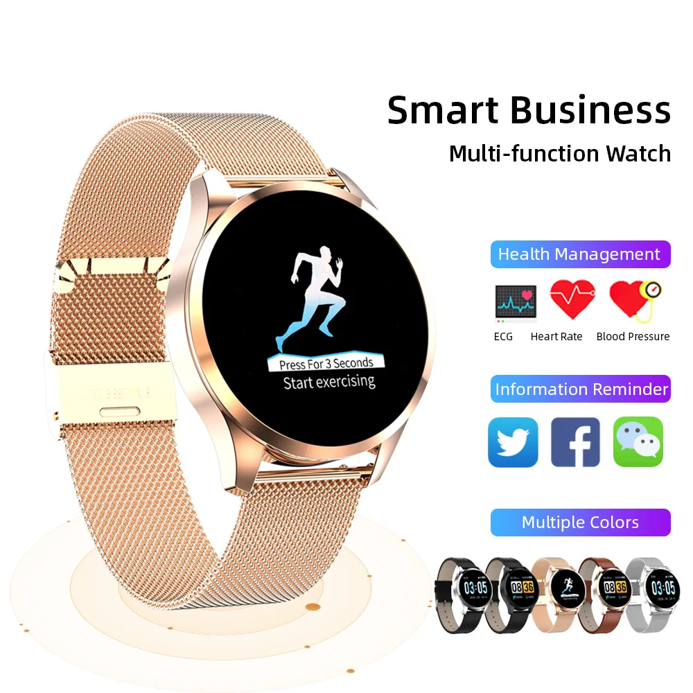 

Красивые смарт- часы 2020 для мужчин и женщин, Bluetooth, сенсорный браслет , шаги, пульс, удаленное фото , здоровья, анти-потеря, Android IOS мужские женск...