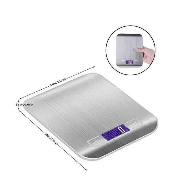 Высокоточные электронные кухонные весы 5 кг/1 г цифровые с ЖК дисплеем из
