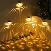 led solar power wall light stair lamp path light ip55 waterproof garden wireless night lamp outdoor courtyard lighting