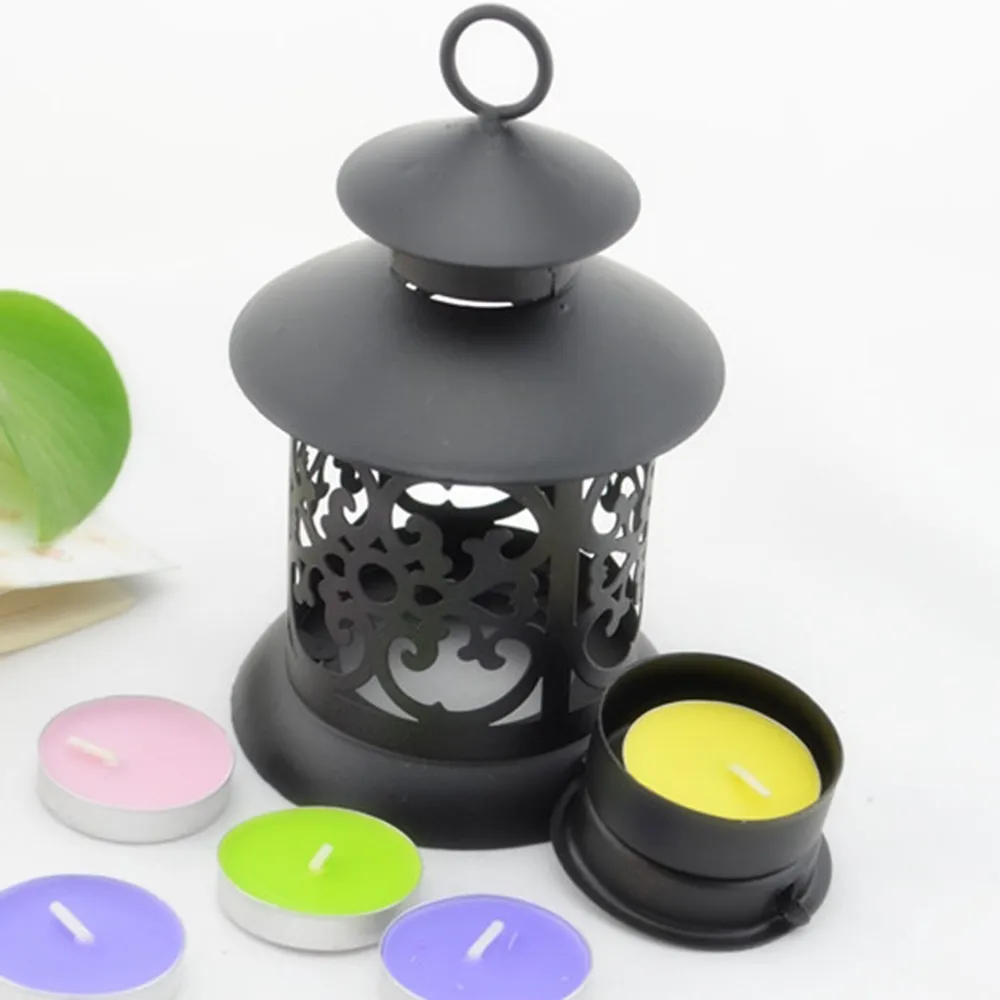 1 шт. подсвечник Винтажный стиль ковкое железо металл лампы полые в форме сердца