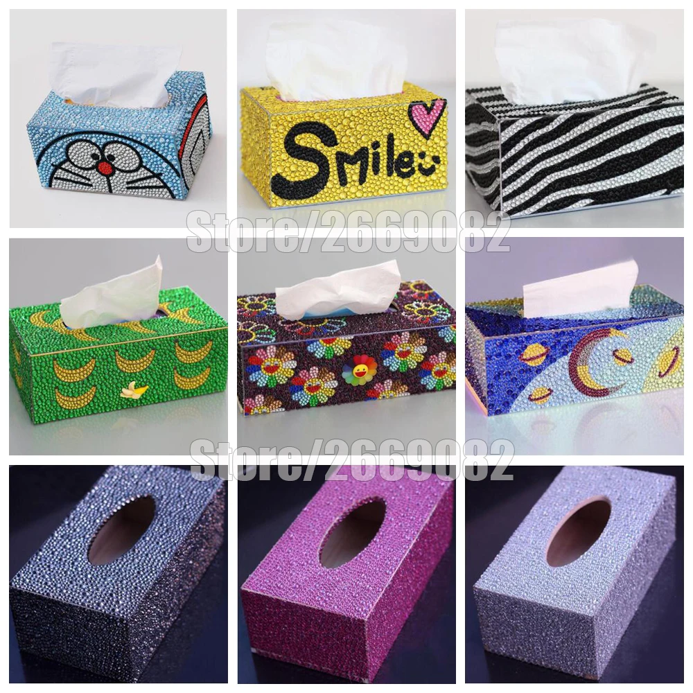 5D сделай сам алмазная живопись коробка для салфеток 3D Ручная работа