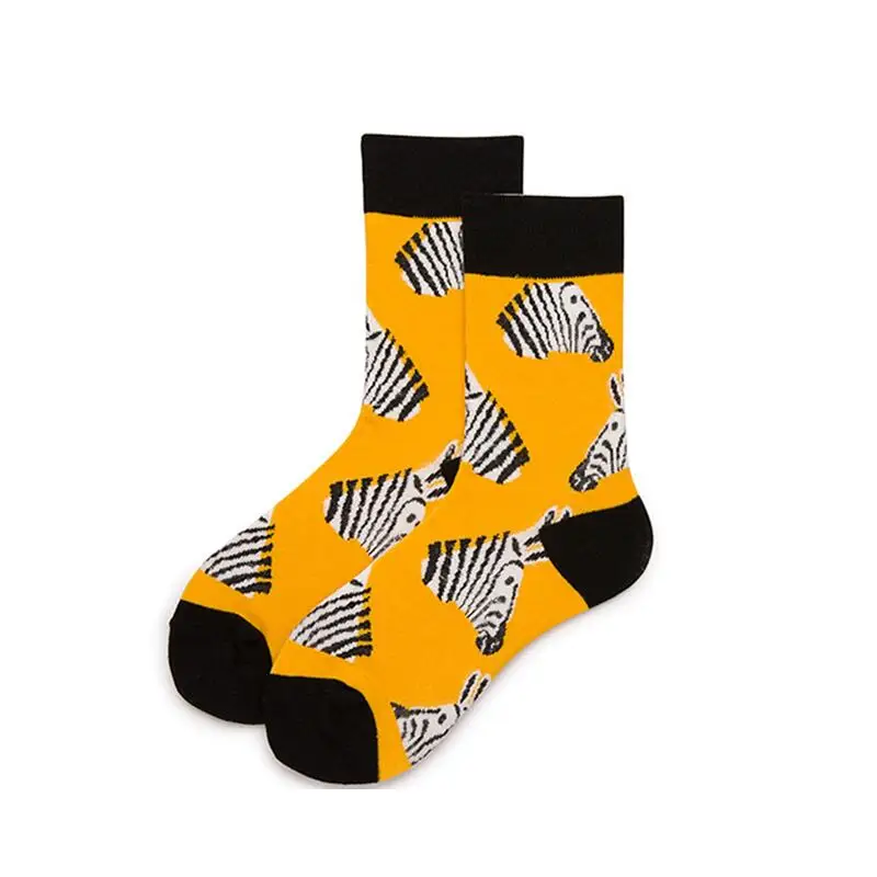 Winter Thick Zebra Ankle Sock for Men Women Warm Animal Flamingo Giraffe Croco Socks