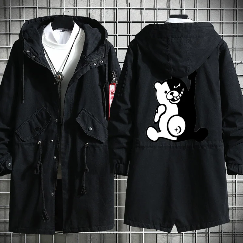Аниме Danganronpa Косплей Толстовка monokuma 3D принт однобортное пальто с капюшоном