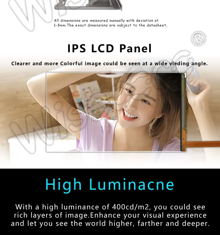 Wisecoco 5,9 дюймов 1080*1920 1080P FHD ЖК-экран ips дисплей панель HDMI MIPI Плата управления для 3D VR гарнитура raspberry pi 3