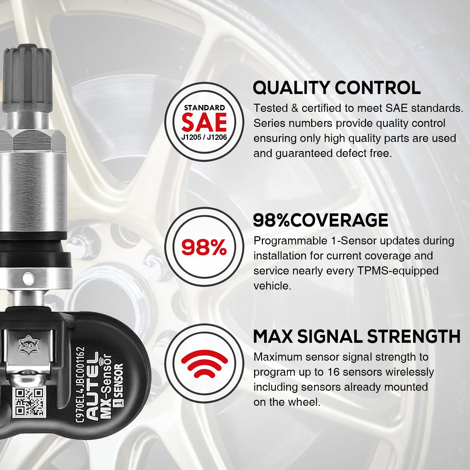 AUTEL MX Sensor 433 315 TPMS Mx-Sensor Scan Инструменты для ремонта шин автомобильный аксессуар