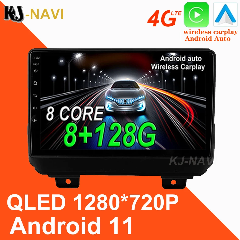 

9 "Android 11 Беспроводной CarPlay для Jeep Wrangler 4 JL 2018 2019 без Dvd автомобильное радио Carplay видеоплеер GPS 4G Lte