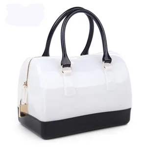 Summer Fresh Jelly Clear Handbang New Fashion Star Street Design One Shoulder Bag Handbag