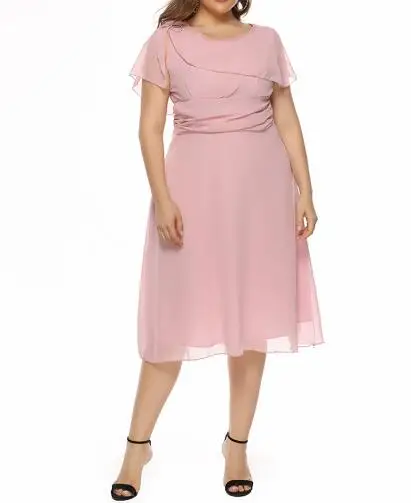 

Chiffon Dress Plus Women Sexy Off The Shoulder Layered Ruffle Casual Maxi Dresses Party Dress Summer платья женские