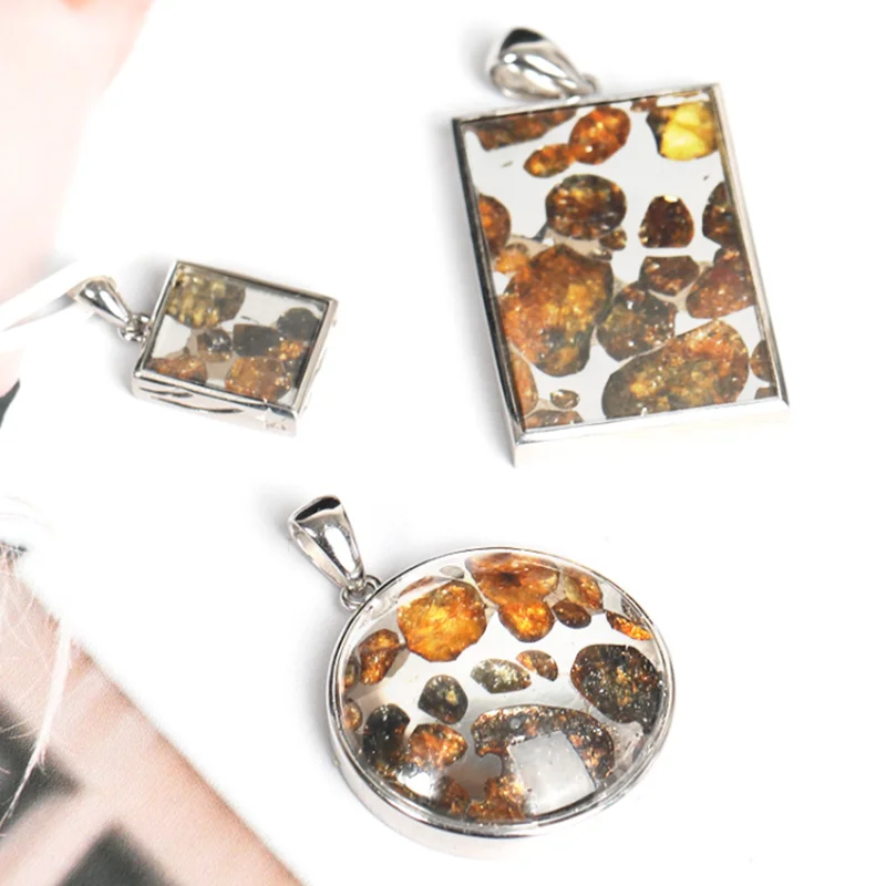 Подвеска из железа с российским метеоритом подвеска небесным железом Seymchan