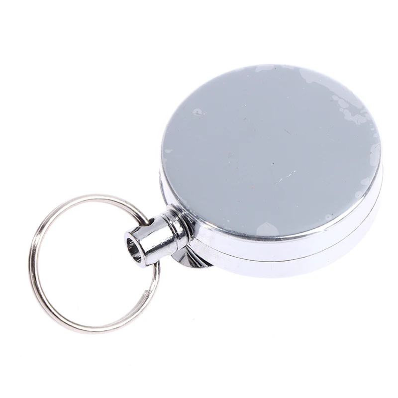 

2pcs Key Chain Recoil Extendable Metal Wire Ring Clip Pull Keyring Retracting