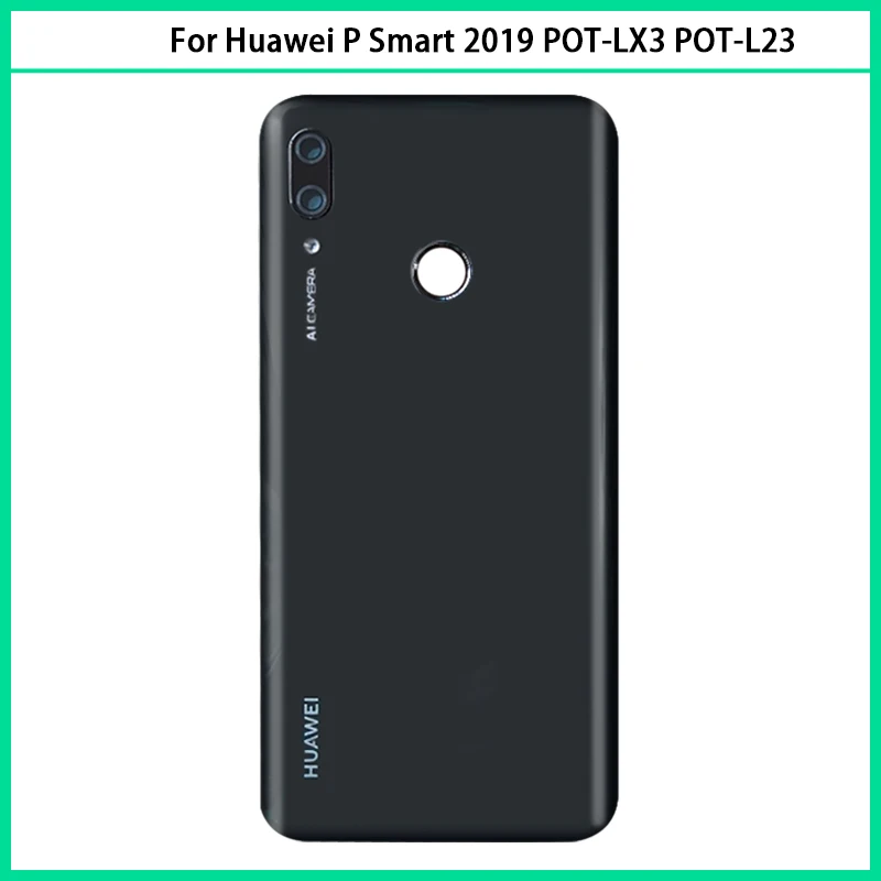 Для Huawei P Smart 2019 POT-LX3 POT-L23 POT-LX1 POT-L21 Задняя крышка батареи Корпус задней двери рамка